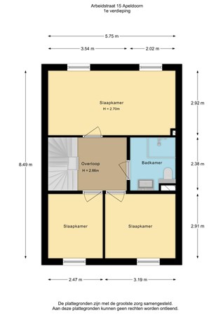 Floorplan - Arbeidstraat 15, 7311 CS Apeldoorn